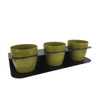 Porta piante aromatiche in metallo da bancone e muro vasi inclusi