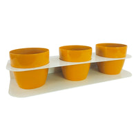 Porta piante aromatiche in metallo cm 58x18x10 da bancone e muro vasi inclusi