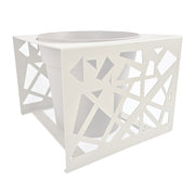 Porta vasi arredo giardino in metallo cm 60x60x40h