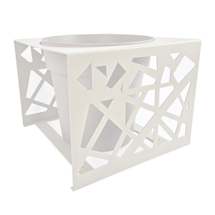 Porta vasi arredo giardino in metallo cm 60x60x40h