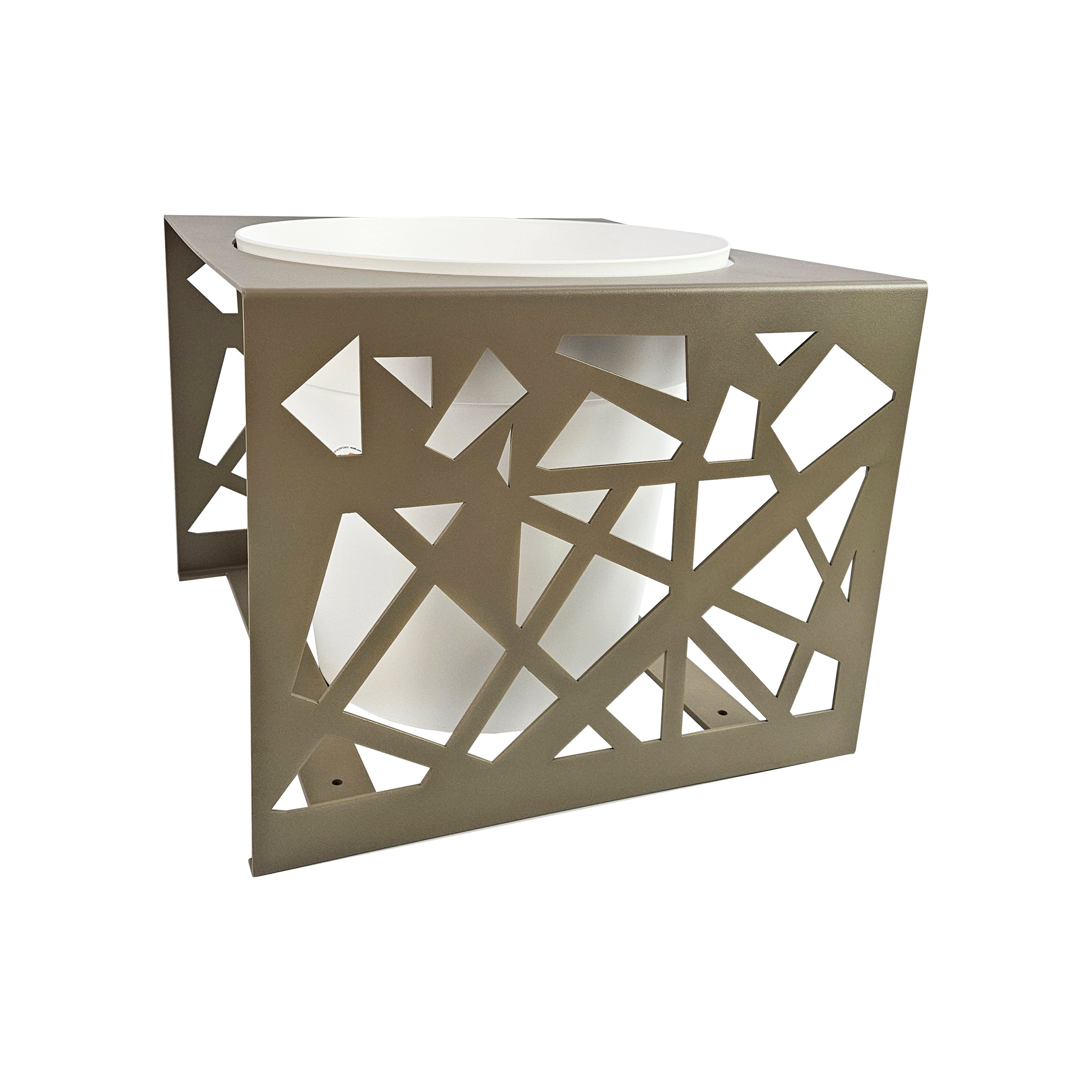 Porta vasi arredo giardino in metallo cm 60x60x40h