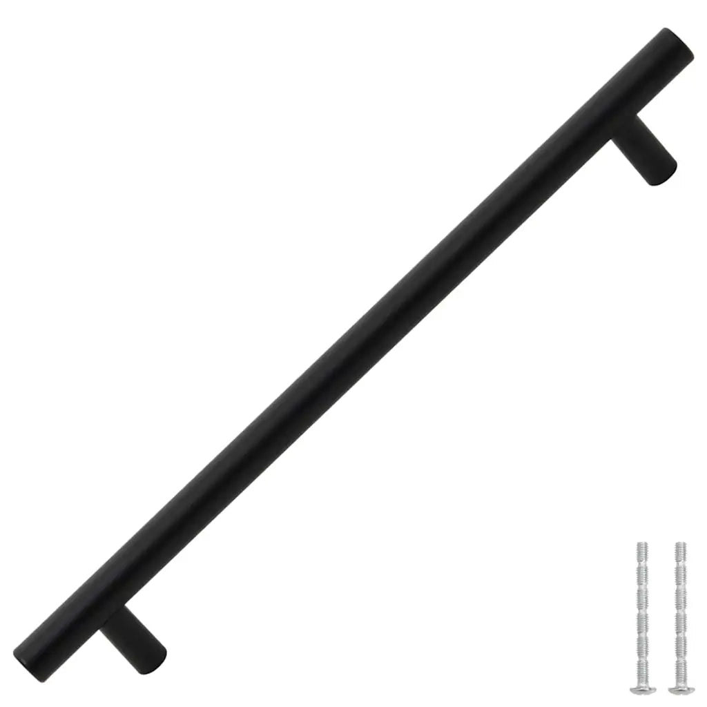 Maniglie per Mobili 5pz Nere 192mm in Acciaio Inox 155368