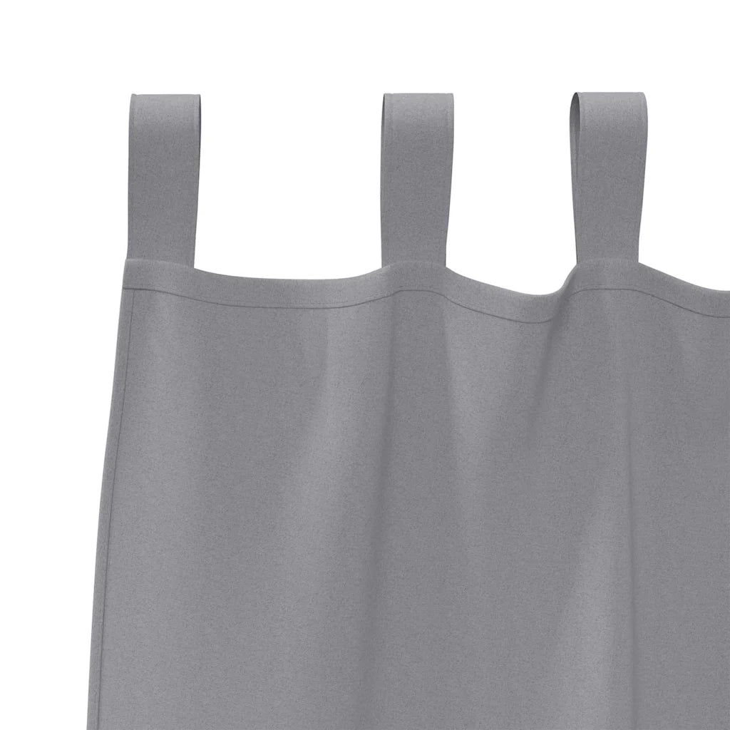 vidaXL Tende con tende 2 pcs Grigio chiaro 175 x 140 cm Poliestere