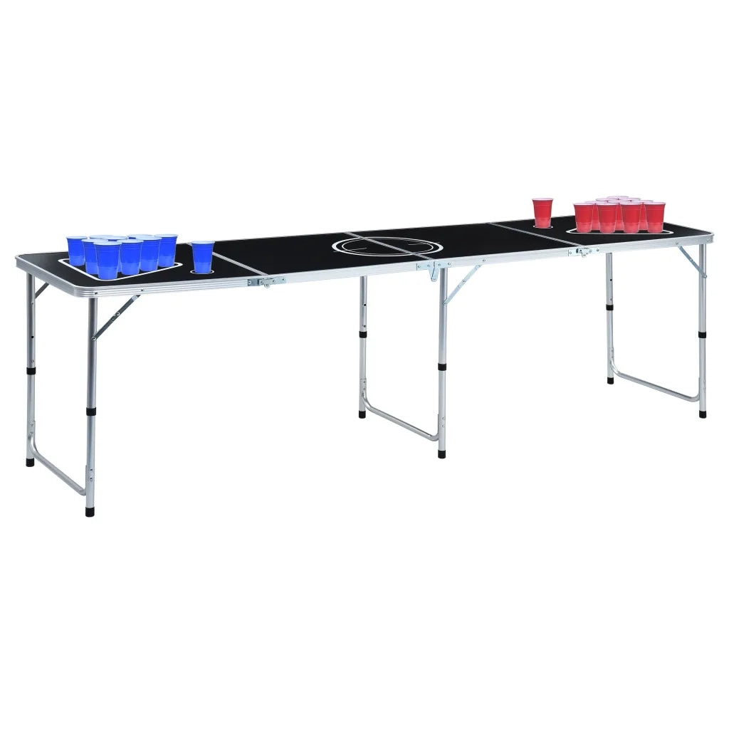 Tavolo da Beer Pong Pieghevole con Tazze e Palline 240 cm cod mxl 64405