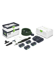 Aspiratore FESTOOL CTLC SYS HPC 4.0 I-Plus (4 x 4,0 Ah + TCL6 DUO + SYS3 M 187)