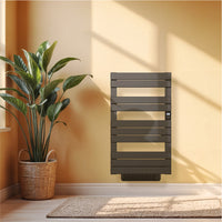 Scaldasalviette elettrico Besther HANAE nero con ventilatore, 500 + 1000 W, H.108,4 x L.60 cm