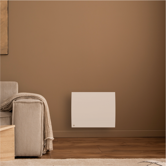 Radiatore elettrico fisso connesso WIFI con inerzia ceramica a secco 1000W LESSO CONNECT orizzontale bianco