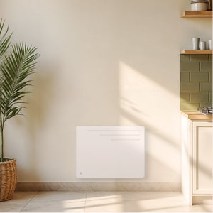 Radiatore elettrico fisso ad inerzia secca in ghisa 1000W MOTU orizzontale bianco