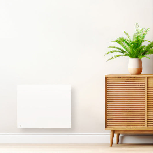 Radiatore elettrico fisso connesso WIFI con inerzia ceramica a secco 1000W ILLO CONNECT orizzontale bianco