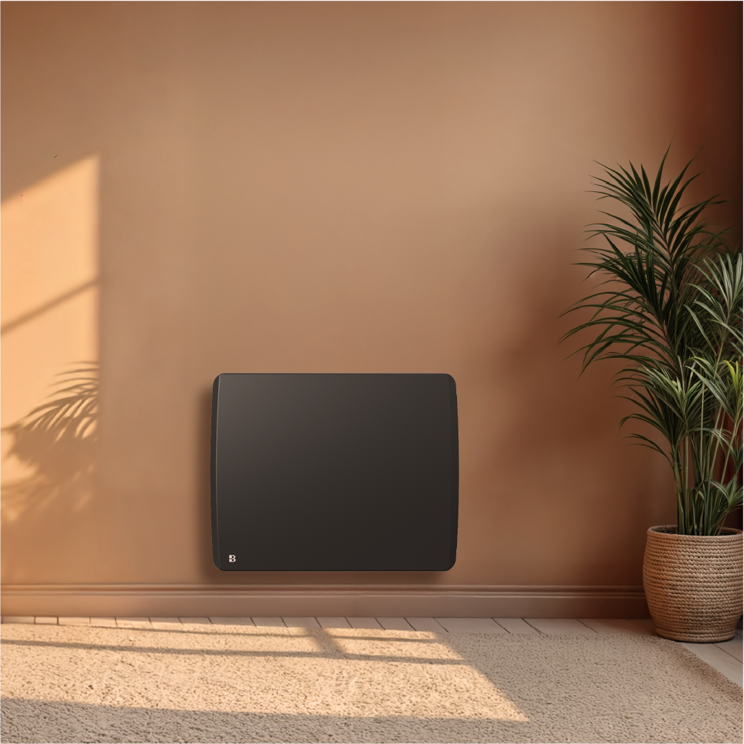 Radiatore elettrico fisso ad inerzia ceramica a secco 1000W ARIA orizzontale nero