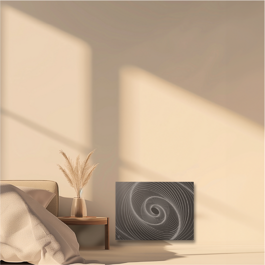 Radiatore elettrico fisso connesso WIFI con inerzia ceramica a secco 1000W ARIANE CONNECT orizzontale nero