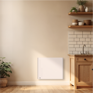 Radiatore elettrico fisso ad inerzia ceramica a secco 1500W ALBA orizzontale bianco