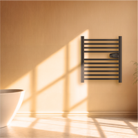 Scaldasalviette elettrico senza fluido Besther HESTIA nero 300W, H.62xL.54cm