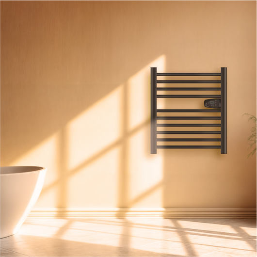 Scaldasalviette elettrico senza fluido Besther HESTIA nero 300W, H.62xL.54cm