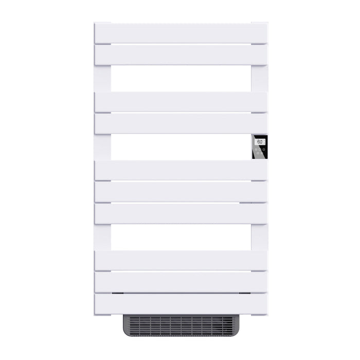 Scaldasalviette elettrico senza liquidi con soffiante 500W+1000W H.108,4xL60cm HANAE bianco