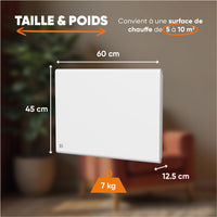 Radiatore elettrico fisso con inerzia a secco ceramica + pellicola 1000W FREYA orizzontale bianco