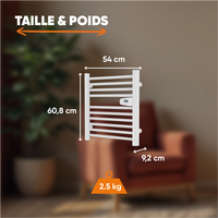 Scaldasalviette elettrico Besther Hestia 300W senza liquidi, 62 cm H x 54 cm