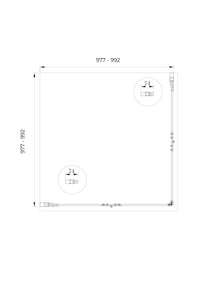 Box doccia angolare pieghevole a libro con chiusura a pacchetto H 190 cromo anticalcare trasparente con misure 100 (97,5-99) x 100 (97,5-99)
