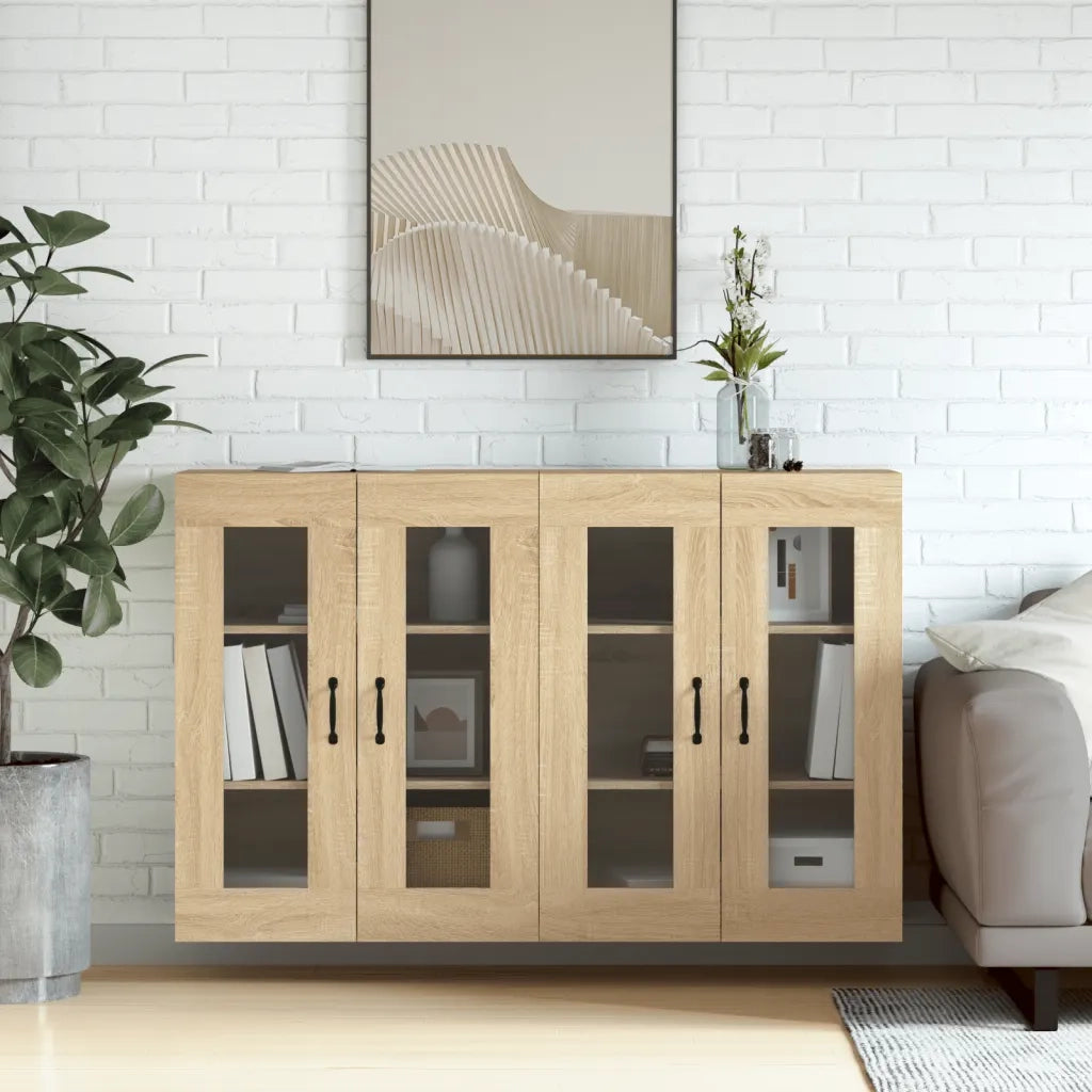 Armadietti a Parete 2 pz Rovere Sonoma in Legno Multistrato CFW2206454