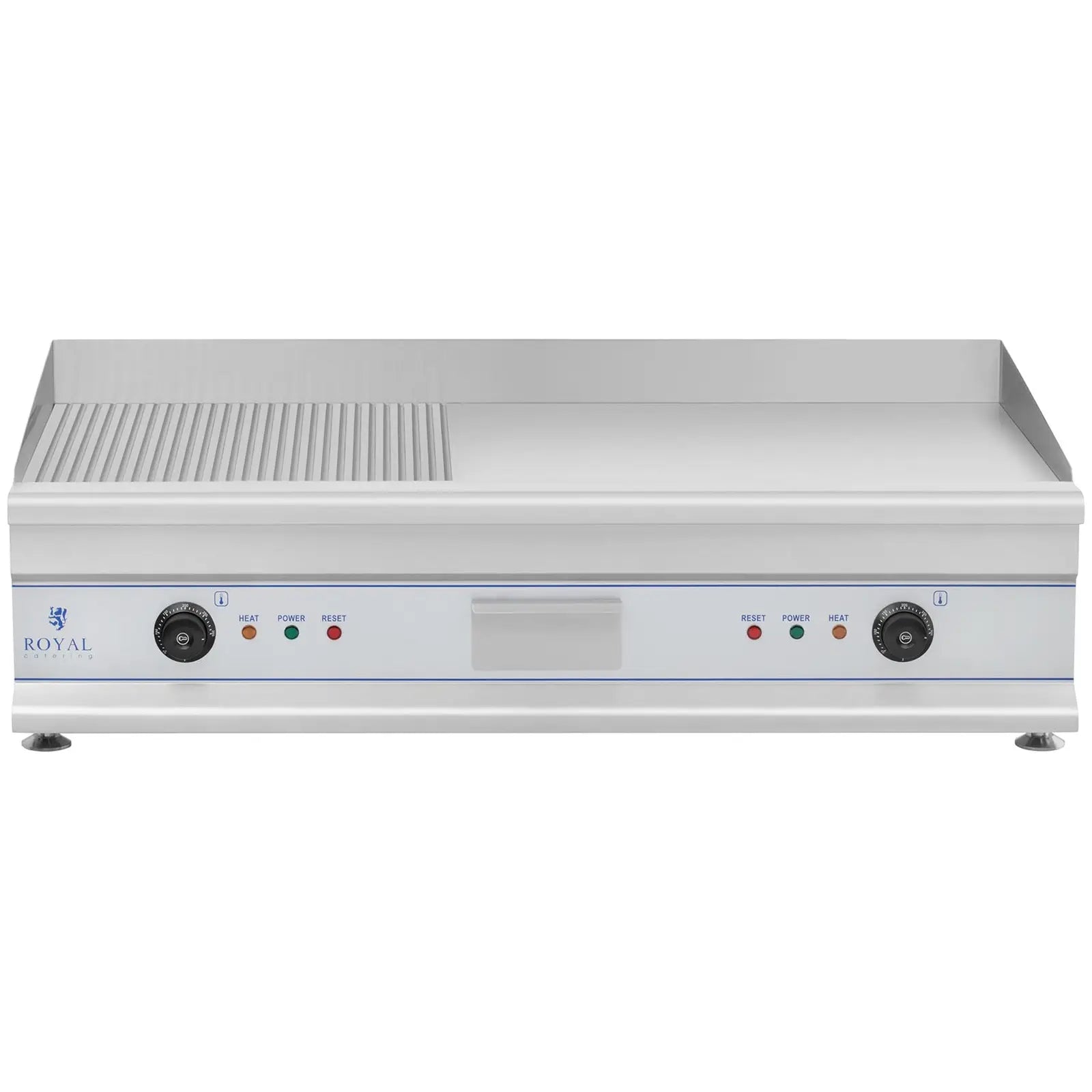 Plancha elettrica rigata - 100 cm - 2 x 3,2 kW professionale in acciaio inox 3614047