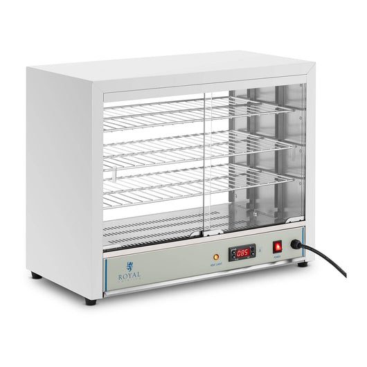 Vetrina riscaldata per stare al caldo (36x64x53cm, 1.000 watt, temperatura di riscaldamento 30-85°c, vaschetta di raccolta, distanza tra ogni livello 8 cm) 14_0004356