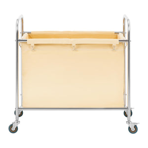 Carrello portabiancheria con ruote (250 litri, 4 ruote in gomma scorrevole, 2 ruote con freno di stazionamento, borsa trolley in poliuretano) 14_0004375