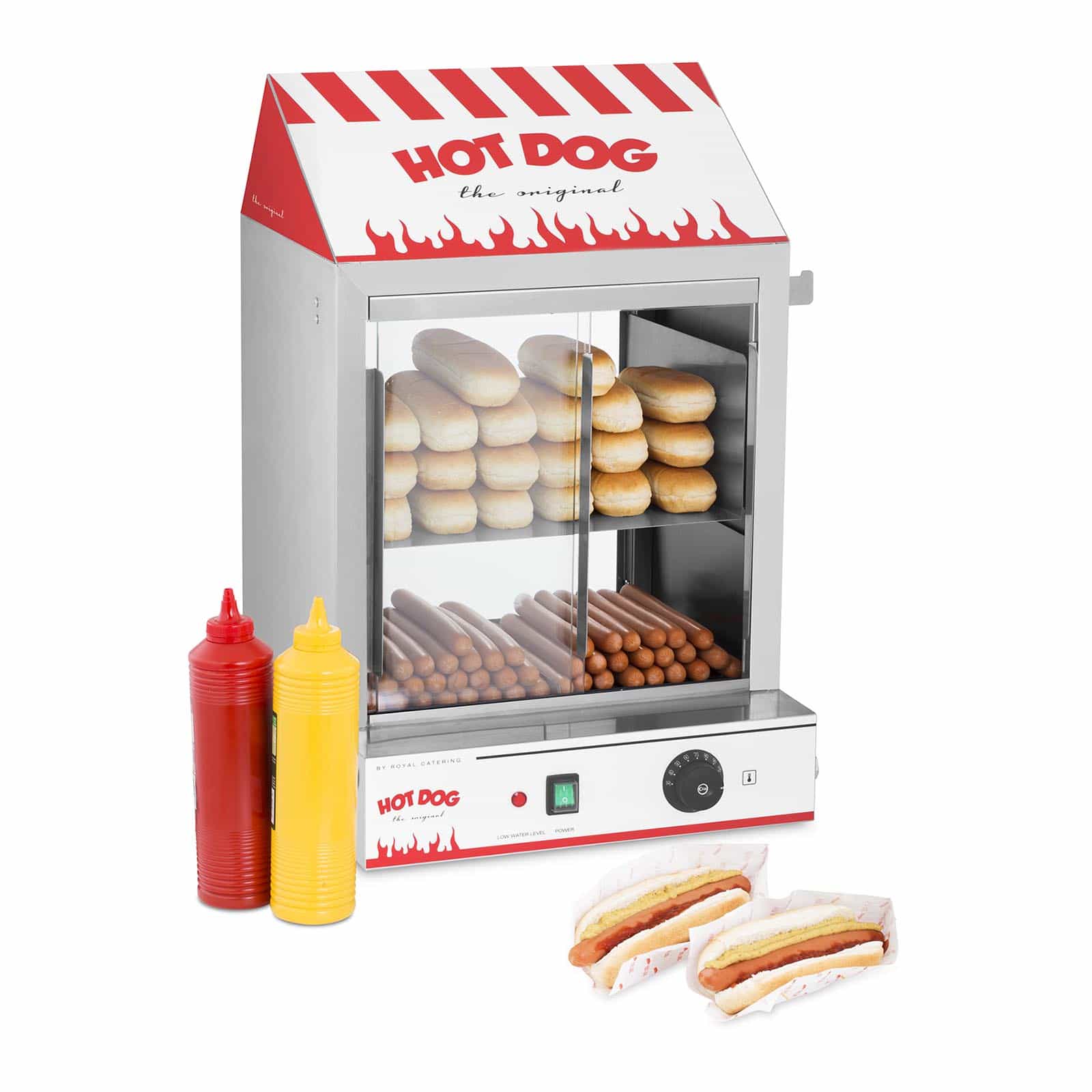 Vaporiera per hot dog 50 panini per hot dog e 200 salsicce 2.000 Watt 14_0004973
