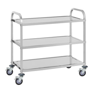 Carrello di servizio in acciaio inox - 3 ripiani - fino a 150 kg 14_0000949