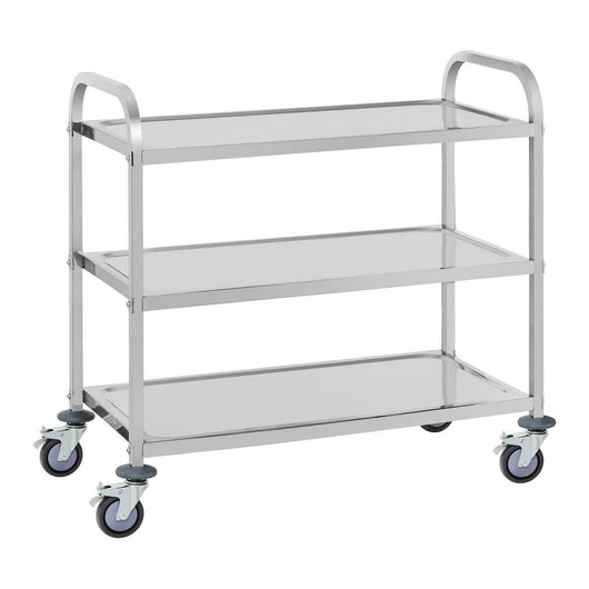 Carrello di servizio in acciaio inox - 3 ripiani - fino a 150 kg 14_0000949