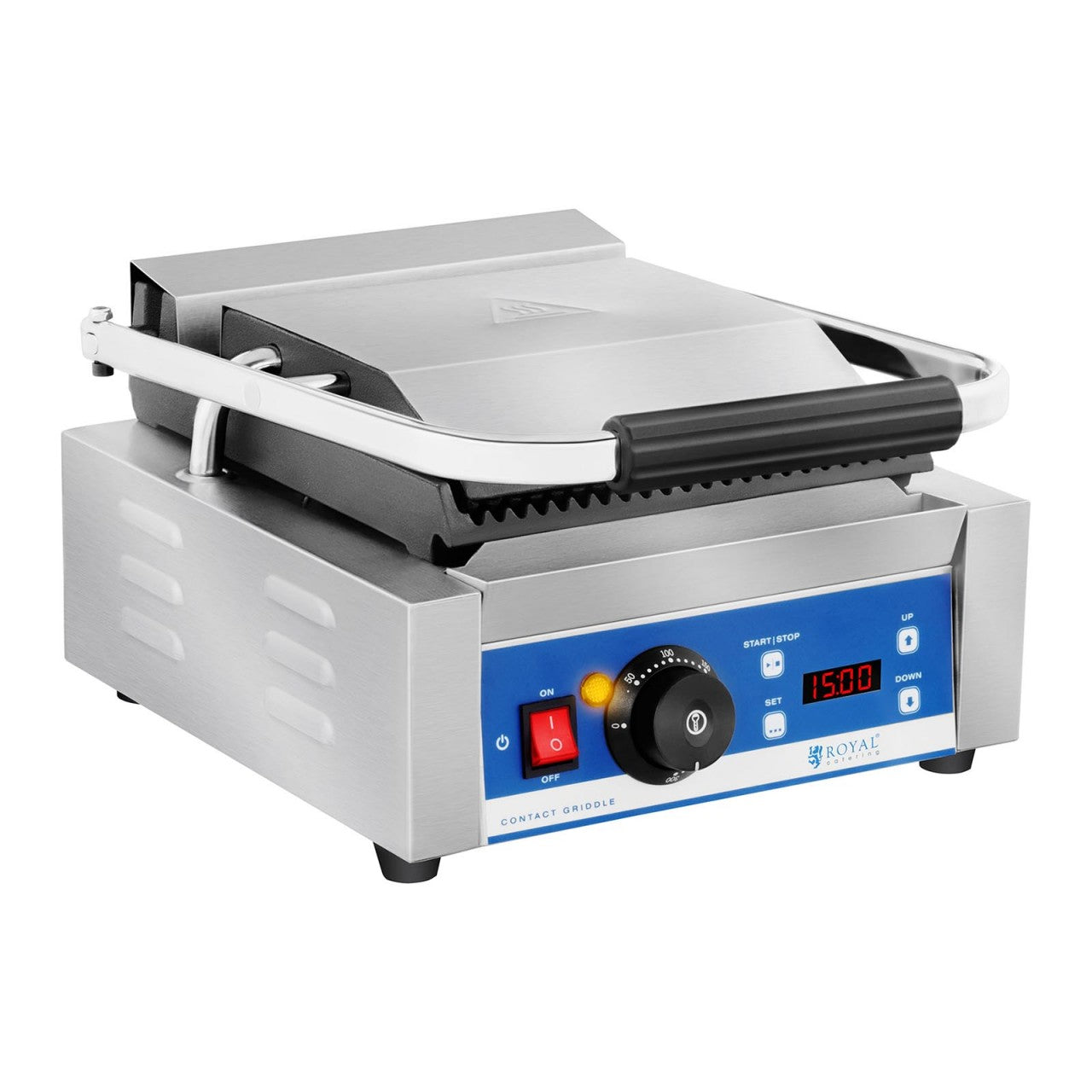 Panini maker in acciaio inox ghisa smaltata timer rigato 1800 watt 14_0002325