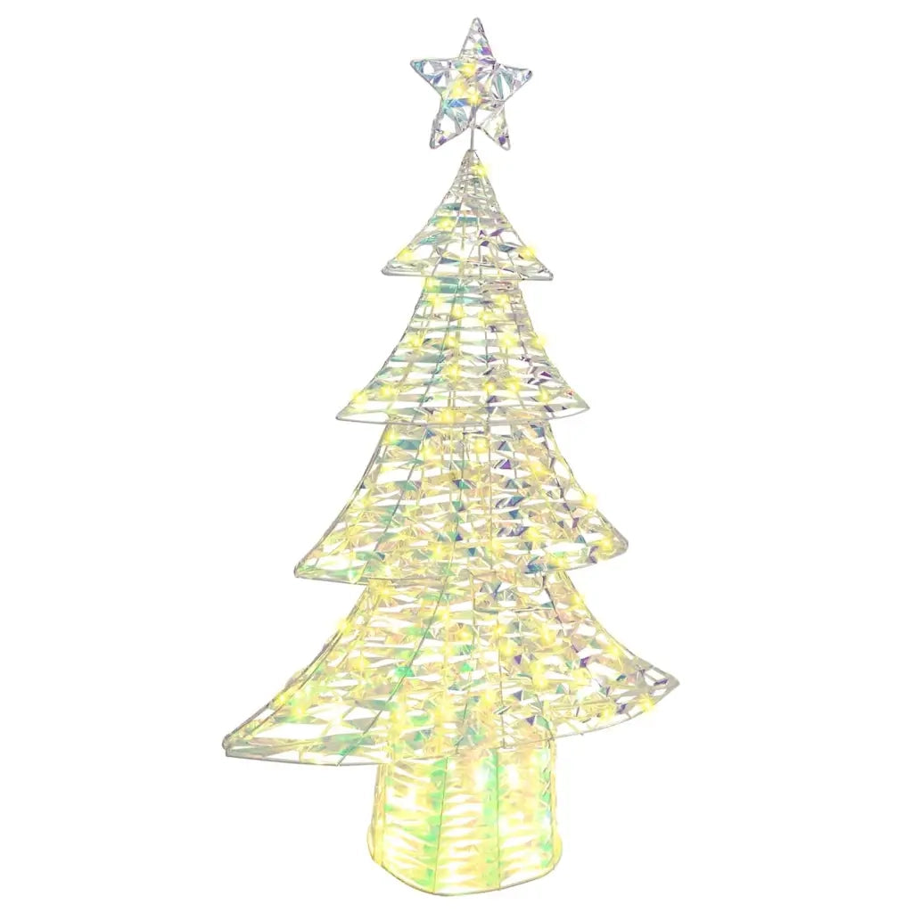 Albero di Natale | Decorazioni natalizie con 160 LED Bianco caldo 150 cm PET