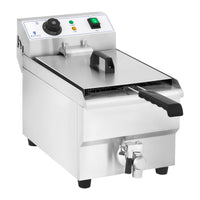 Friggitrice elettrica professionale da ristorante 10 litri con rubinetto di scarico 14_0001780