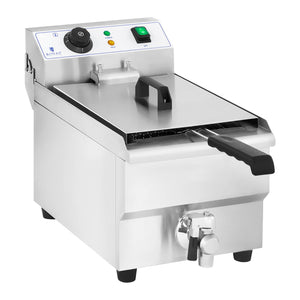 Friggitrice elettrica professionale da ristorante 10 litri con rubinetto di scarico 14_0001780