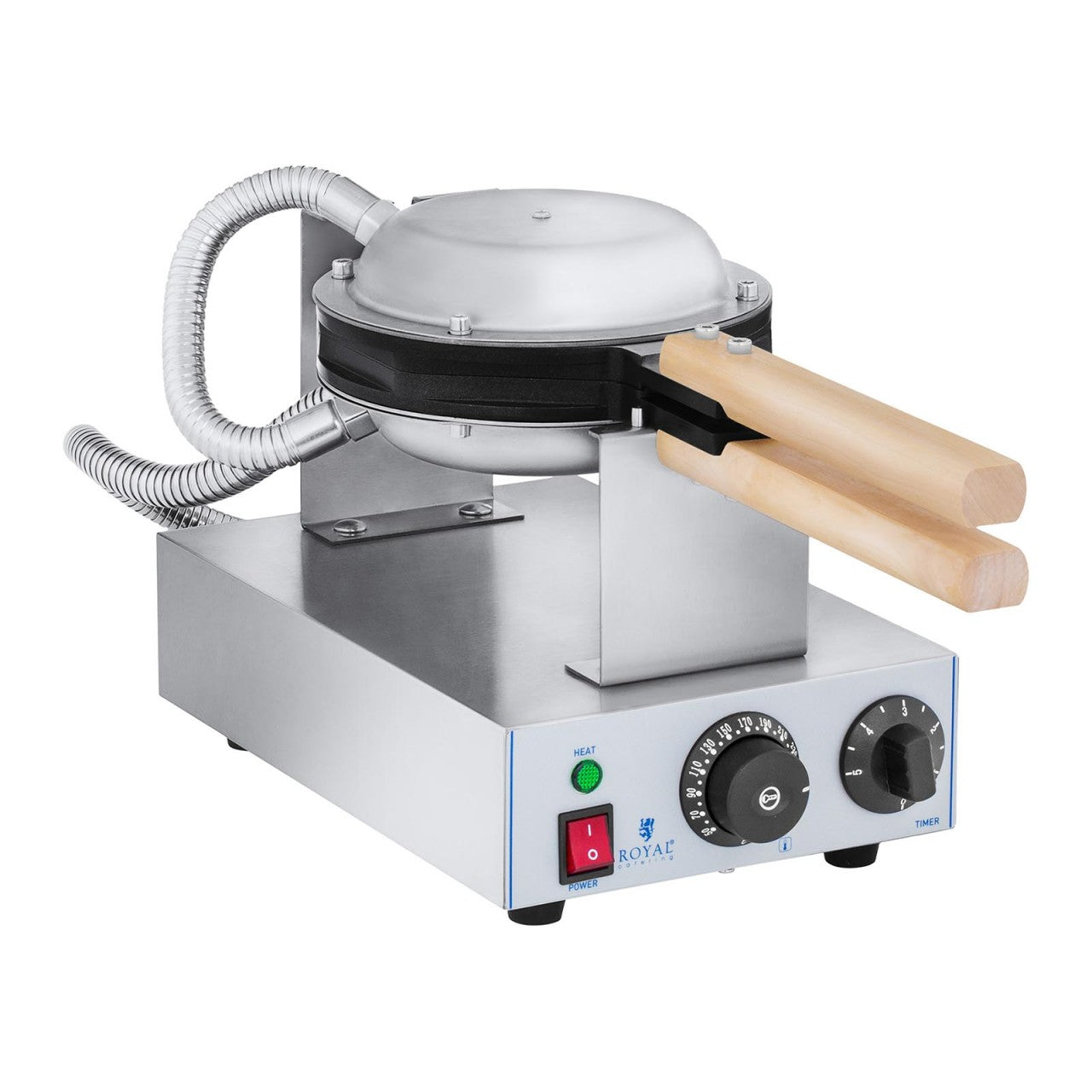 Piastra per waffle acciaio alluminio manico in legno 1.415 watt 14_0001835
