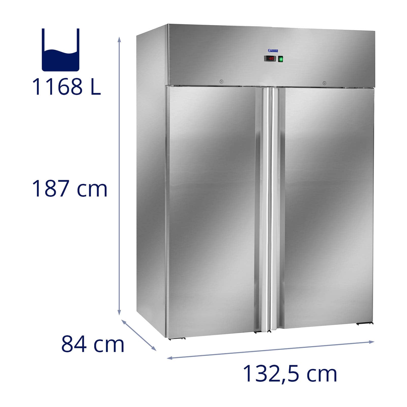 Frigo professionale due porte - 1168 litri inox silver 14_0005329