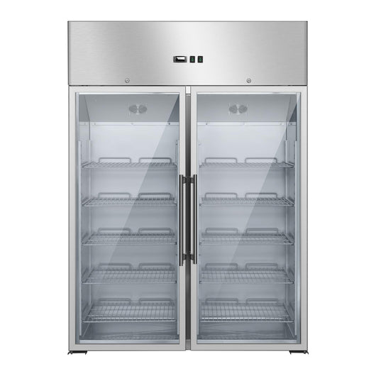 Frigorifero gourmet con due ante in vetro frigorifero professionale - 984 litri 14_0005330