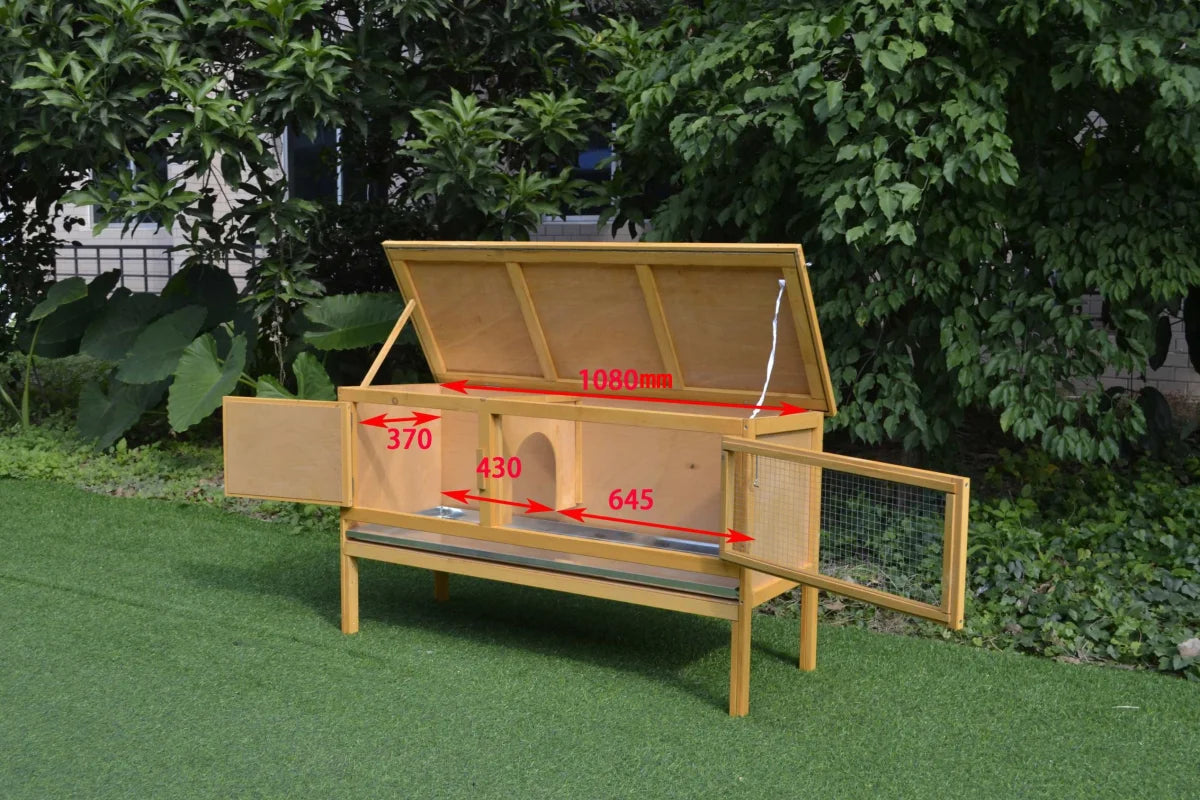 Conigliera piccola casa per animali 116 x 66 x 45 cm