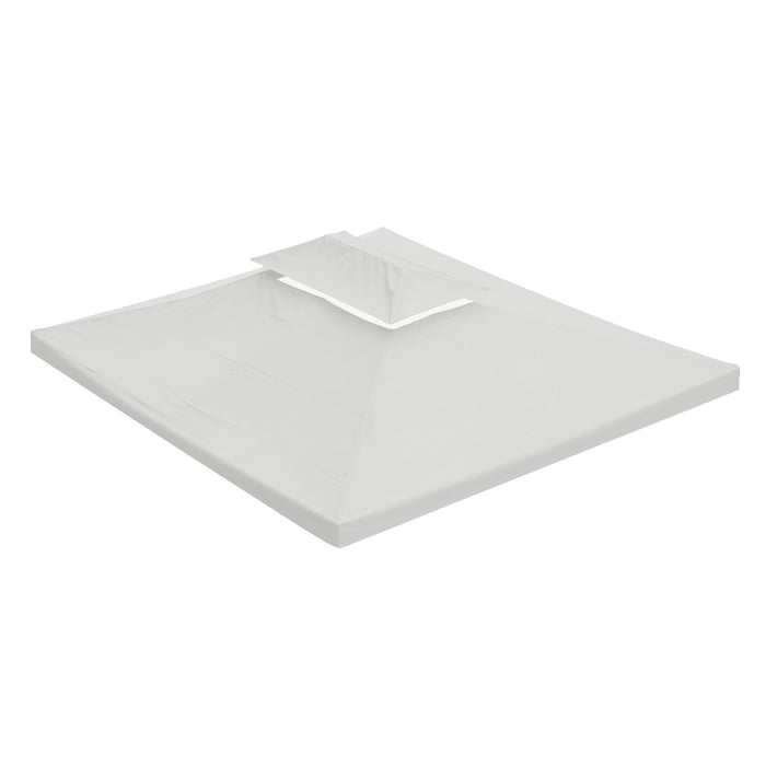Easycomfort Copertura per Gazebo da Giardino Tetto Sostitutivo Anti-UV Impermeabile in Poliestere 3x4m, Crema
