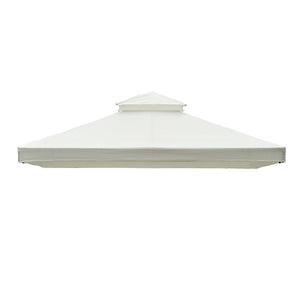 Easycomfort Copertura per Gazebo da Giardino Tetto Sostitutivo Anti-UV Impermeabile in Poliestere 3x4m, Crema