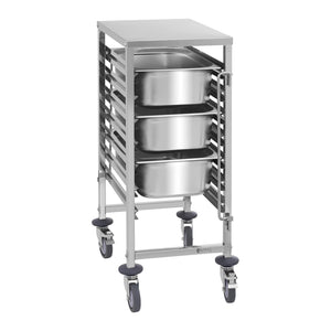 Carrello porta teglie GN professionale a 7 guide, acciaio inox 14_0005062
