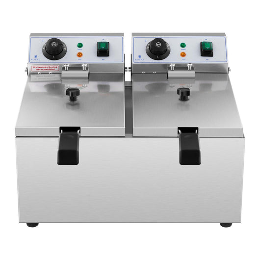 Friggitrice elettrica professionale ristorante 2 x 8 litri 230 volt 14_0001793