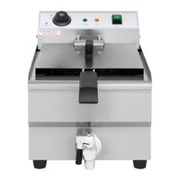 Friggitrice elettrica professionale da ristorante 13 litri 3.200 watt valvola di scarico zona fredda 14_0001781