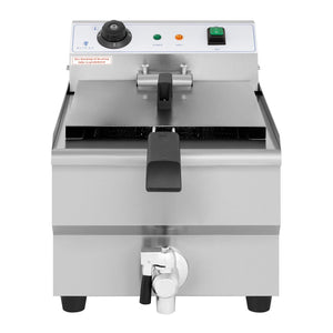 Friggitrice elettrica professionale da ristorante 13 litri 3.200 watt valvola di scarico zona fredda 14_0001781