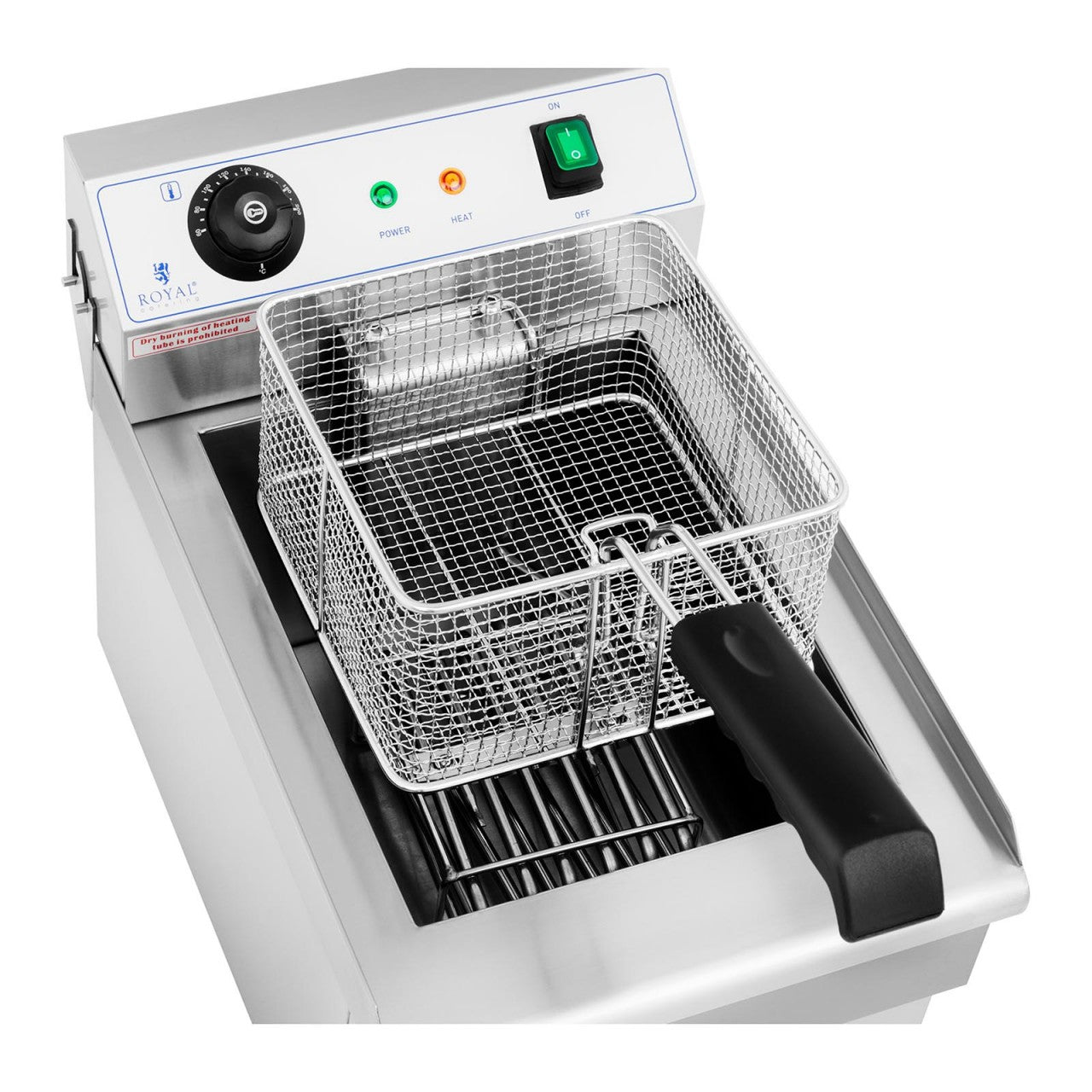 Friggitrice elettrica professionale da ristorante 13 litri 3.200 watt valvola di scarico zona fredda 14_0001781