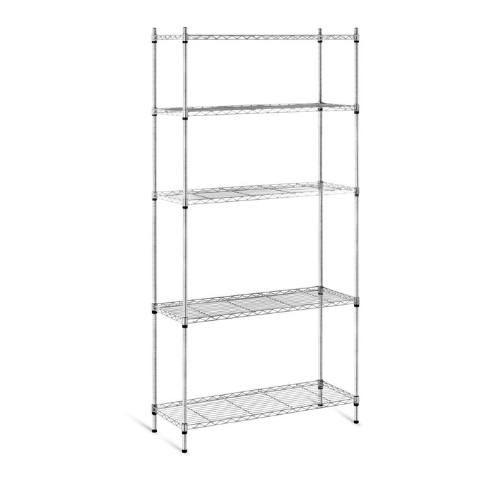 Scaffale professionale per garage e officina 35 x 90 x 180 cm 150 kg metallo grigio 14_0001536