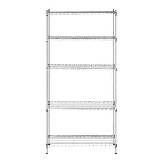 Scaffale professionale per garage e officina 35 x 90 x 180 cm 150 kg metallo grigio 14_0001536