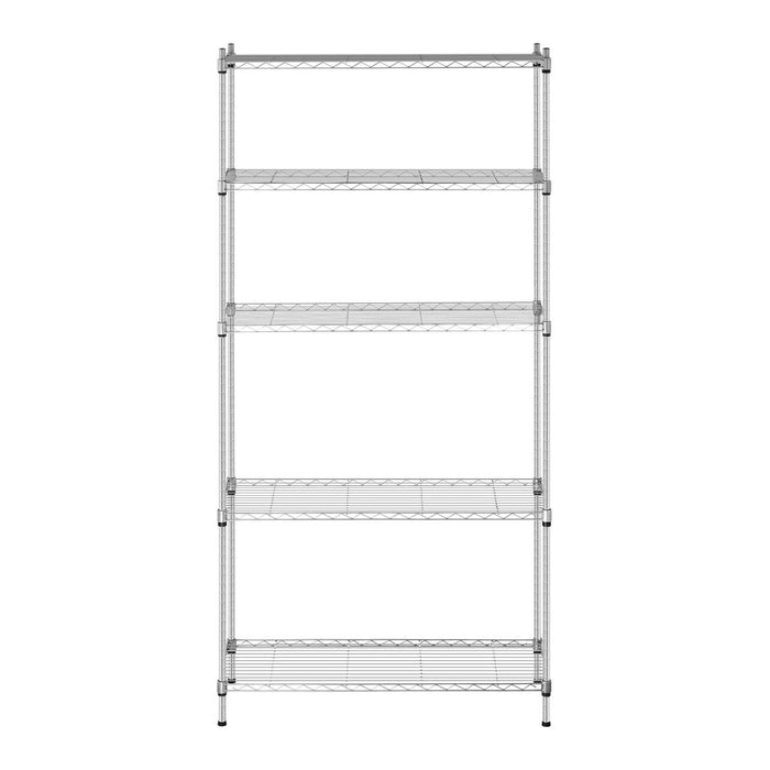 Scaffale professionale per garage e officina 35 x 90 x 180 cm 150 kg metallo grigio 14_0001536