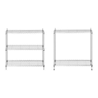 Scaffale professionale 5 ripiani 35 x 55 x 150 cm - 150 kg grigio metallizzato 14_0001535