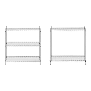 Scaffale professionale 5 ripiani 35 x 55 x 150 cm - 150 kg grigio metallizzato 14_0001535