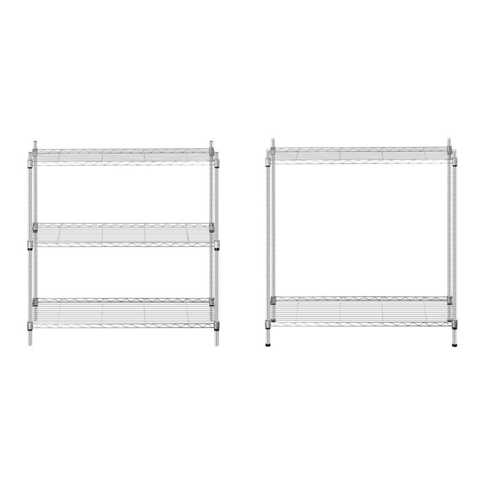 Scaffale professionale 5 ripiani 35 x 55 x 150 cm - 150 kg grigio metallizzato 14_0001535